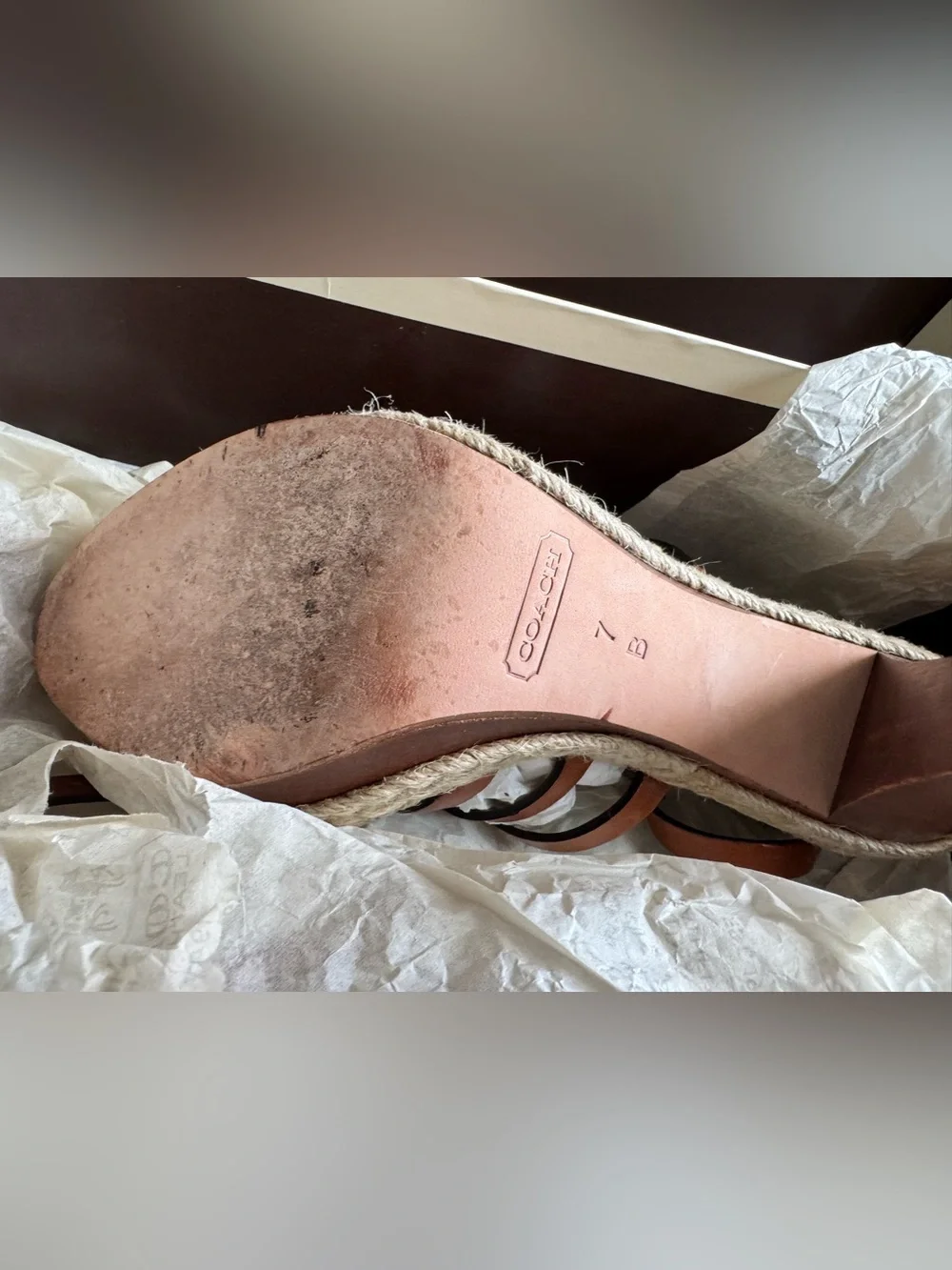 Coach Delanie Veg Leather Shoes - Cognac